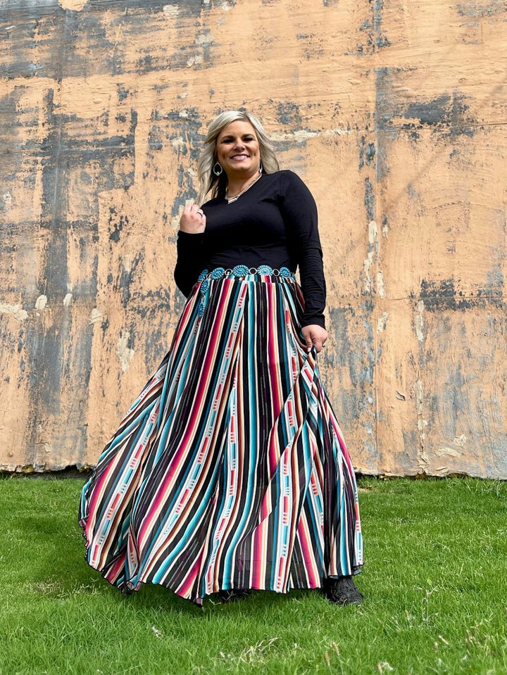 PLUS Serape Kreek Maxi Skirt | gussieduponline