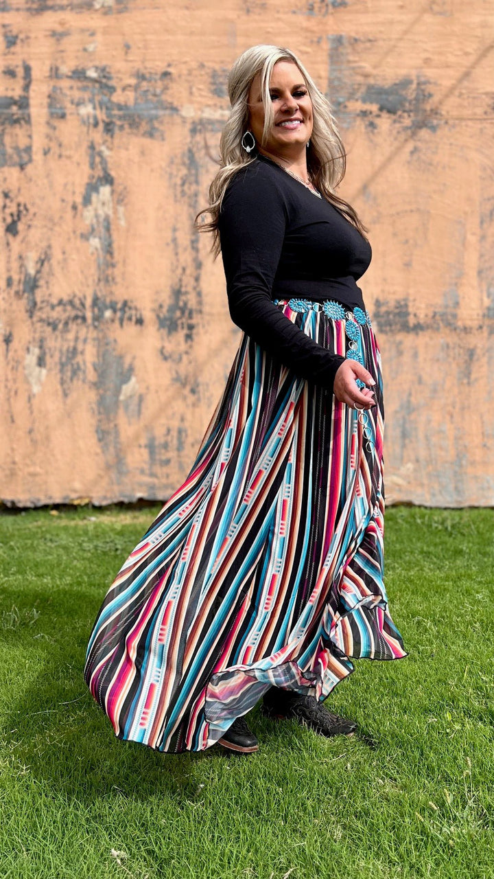PLUS Serape Kreek Maxi Skirt | gussieduponline