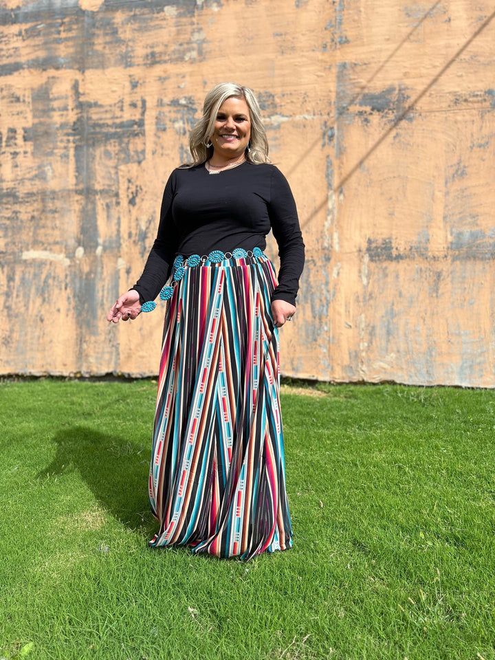 PLUS Serape Kreek Maxi Skirt | gussieduponline