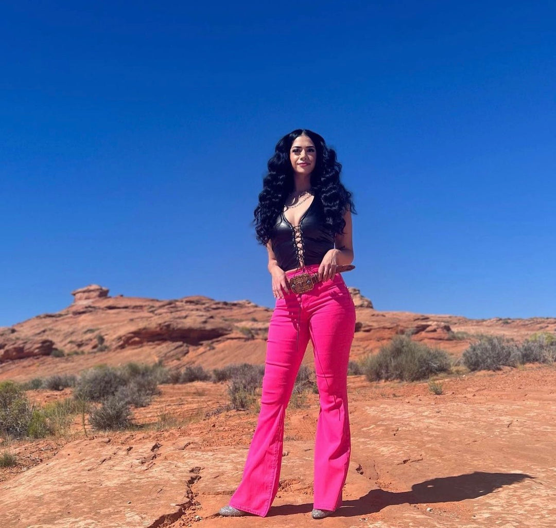 Bubble Yum Pink Bell Bottoms | gussieduponline