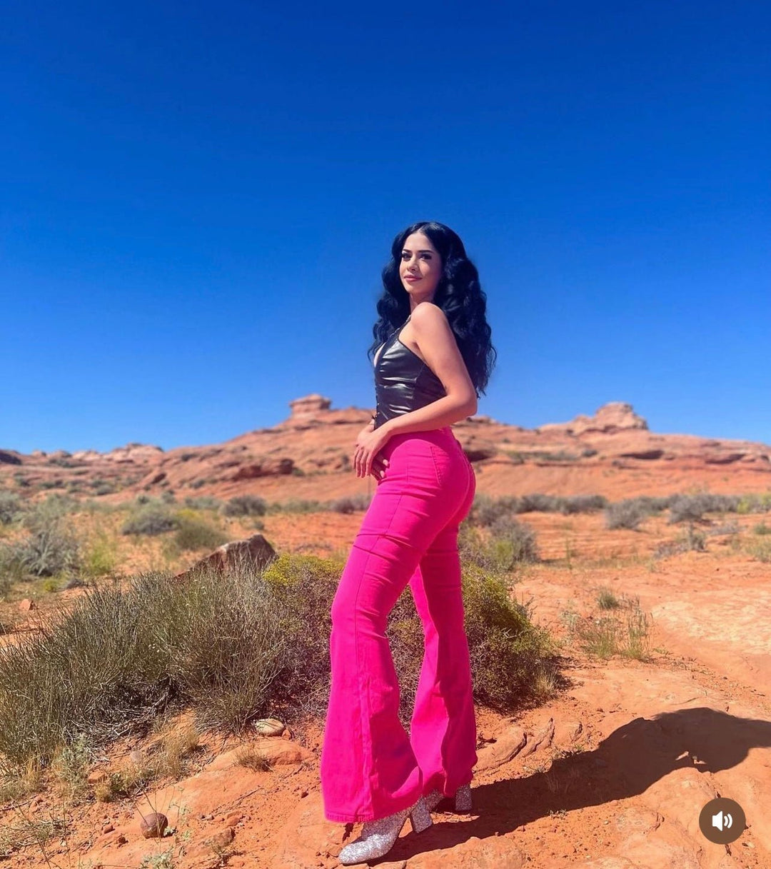 Bubble Yum Pink Bell Bottoms | gussieduponline