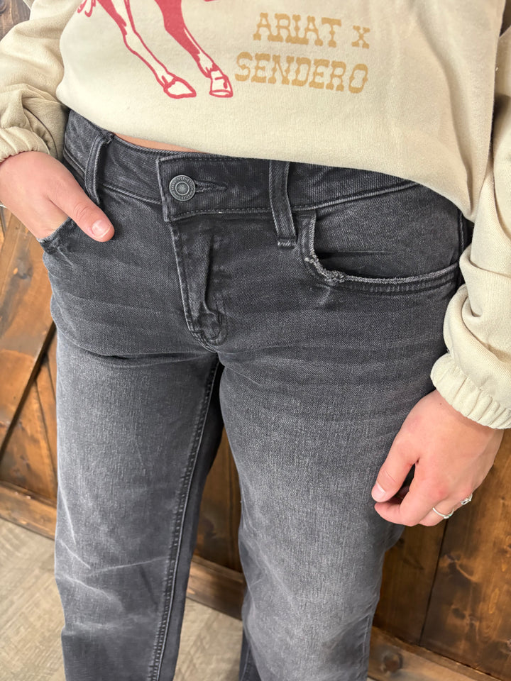 Vervet Black Low Rise Baggy Wide Leg Jeans