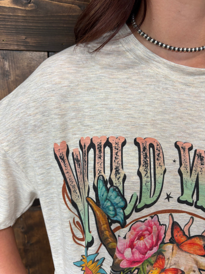 Wild West Longhorn Graphic T-Shirt Dress