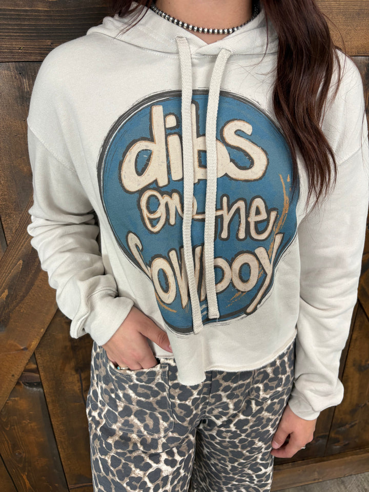 Dibs On The Cowboy Cropped Sweatshirt*