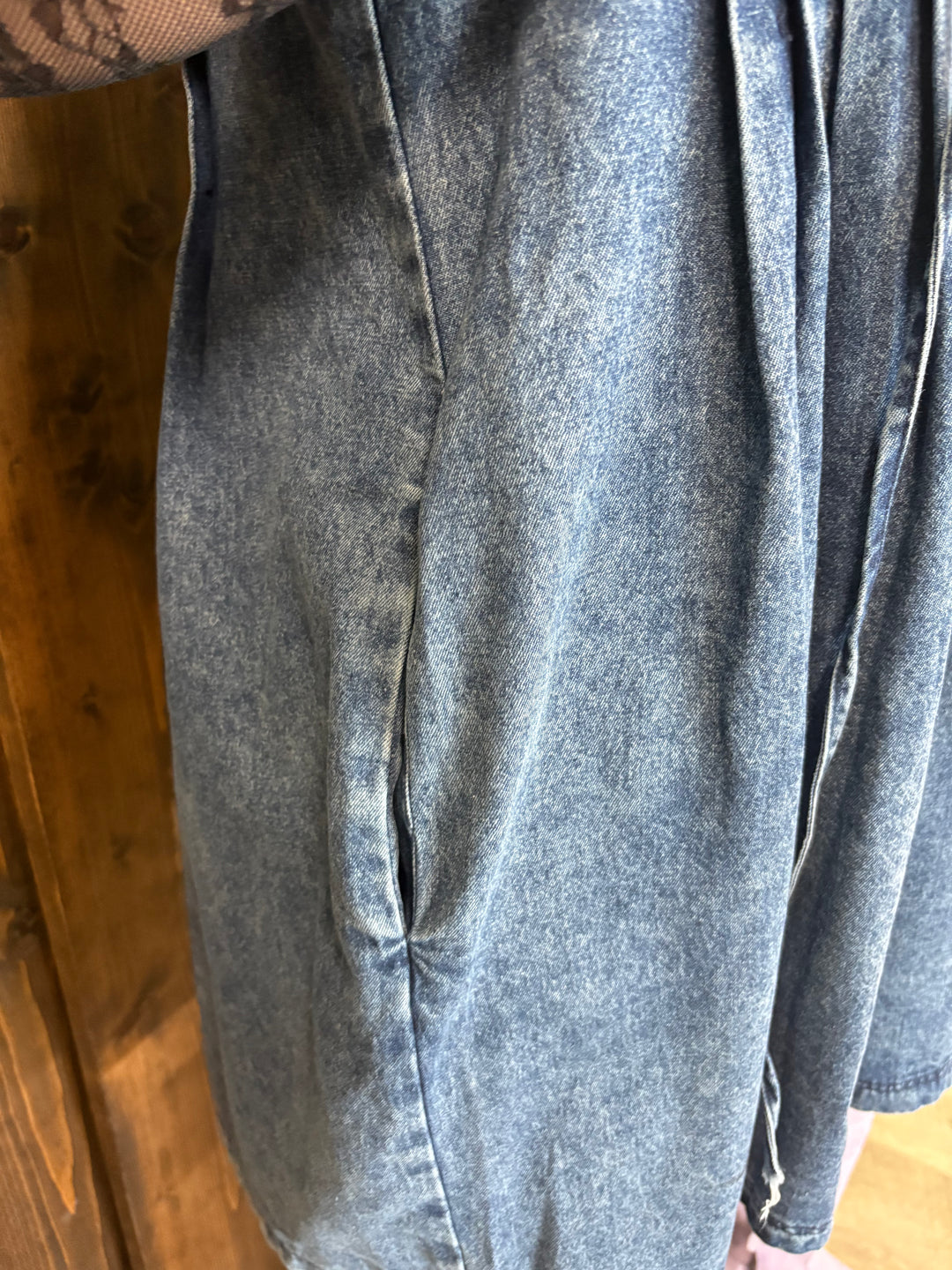 L&B Light Stone Denim Romper