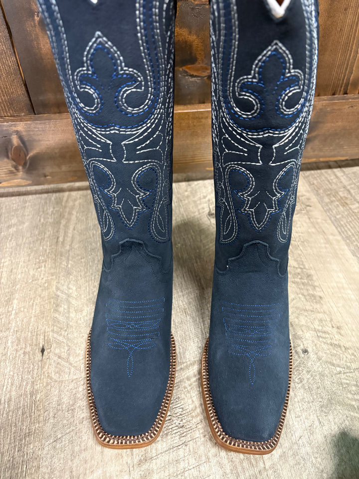 Tanner Mark Women's Navy Blue Suede Boots