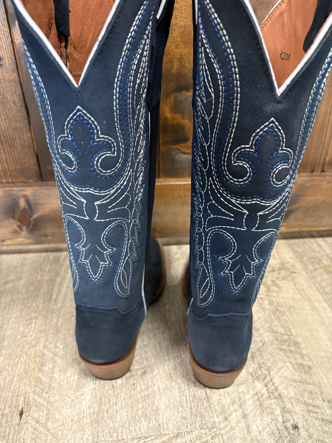 Tanner Mark Women's Navy Blue Suede Boots