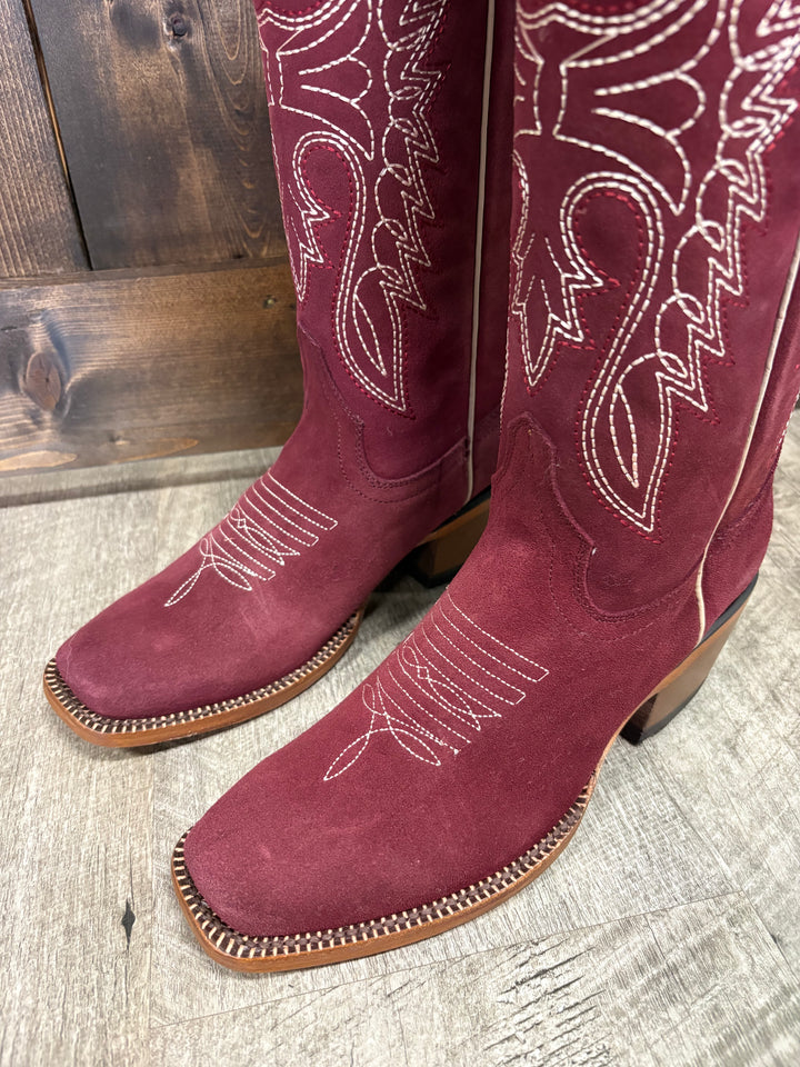 Tanner Mark Women's Burgundy Suede Boots