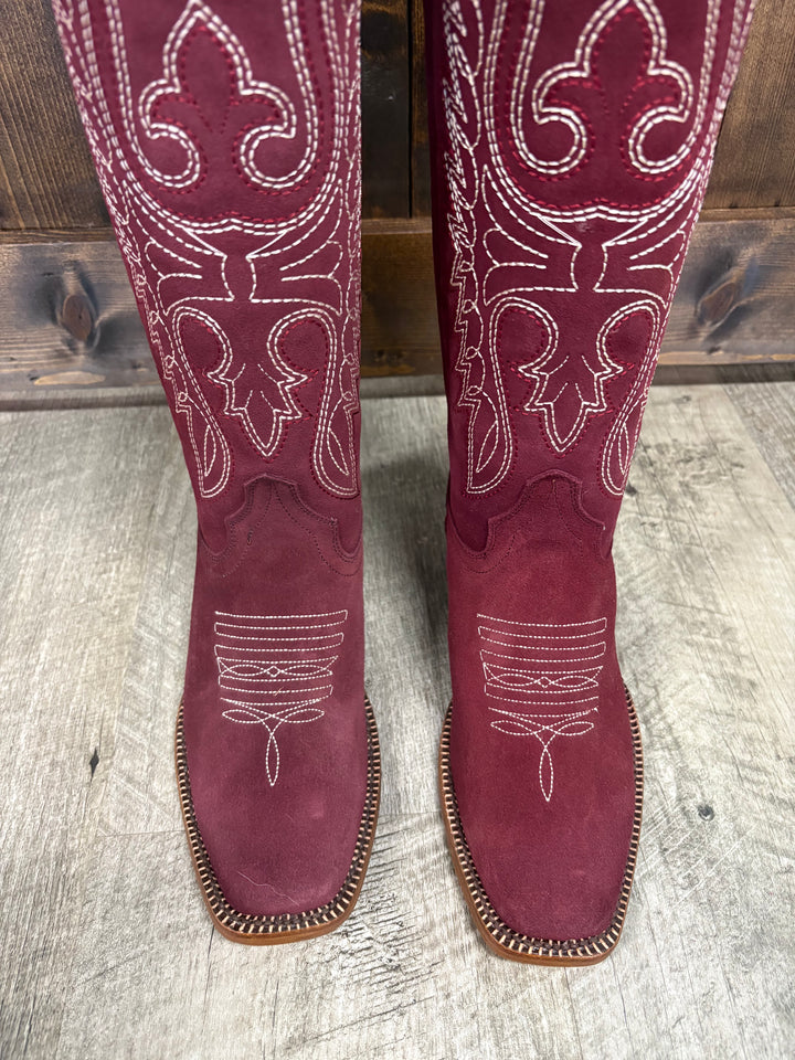 Tanner Mark Women's Burgundy Suede Boots