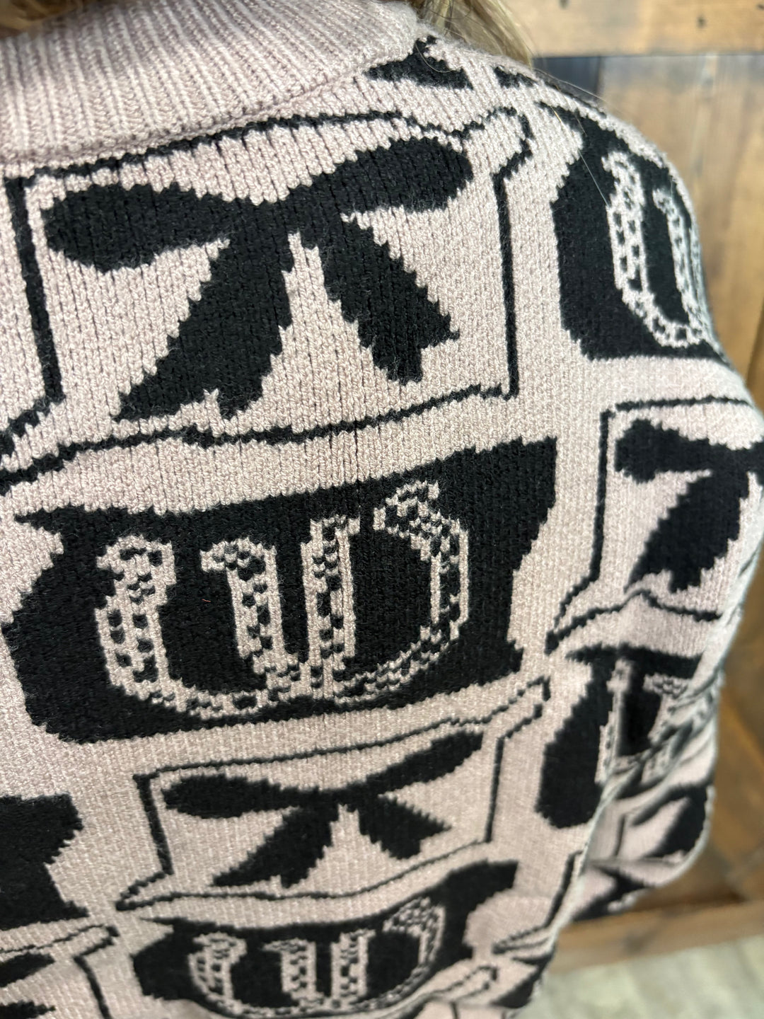 Western Fashion Patterned Sweater
