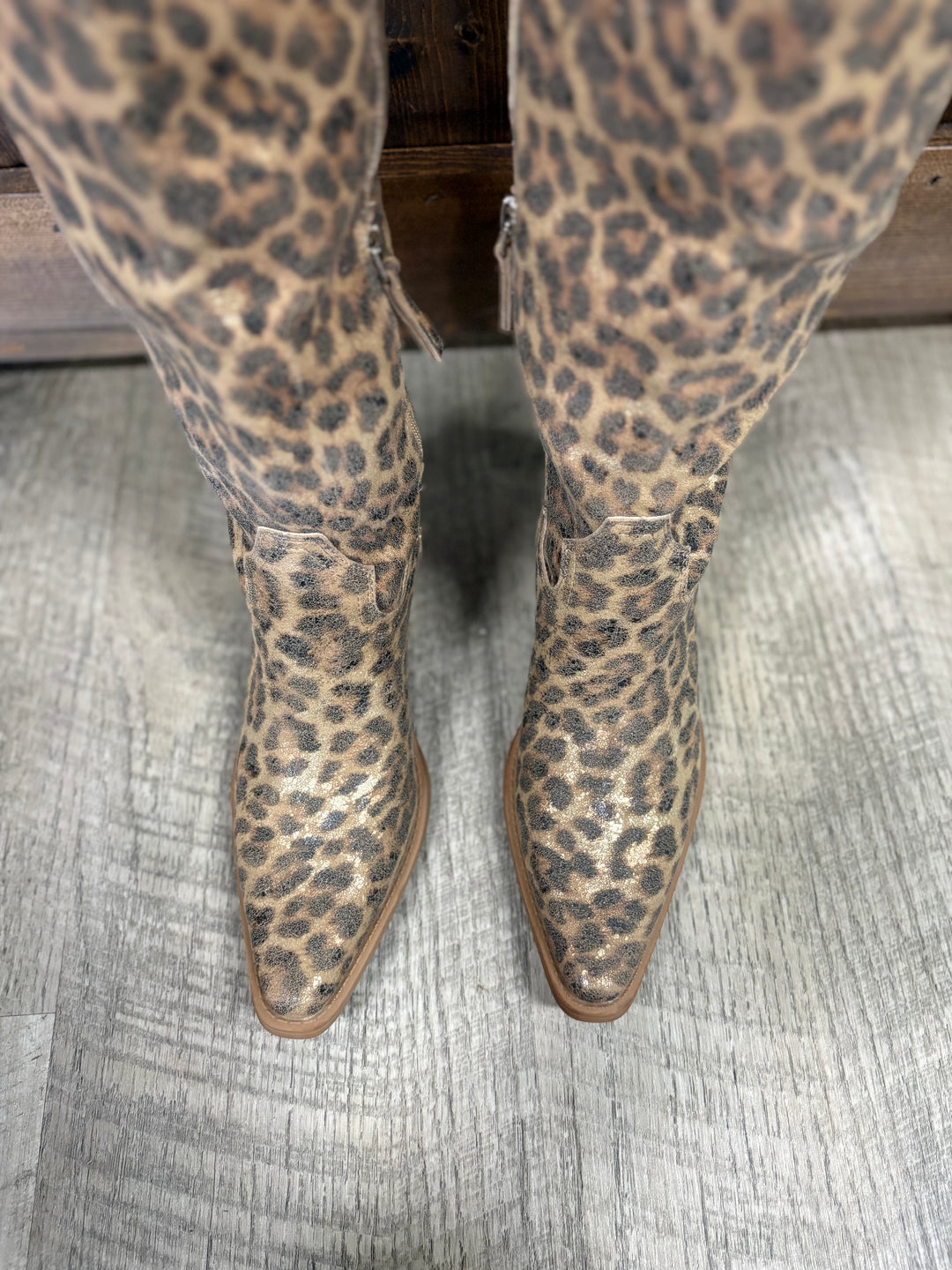 Samara Leopard Western Boots