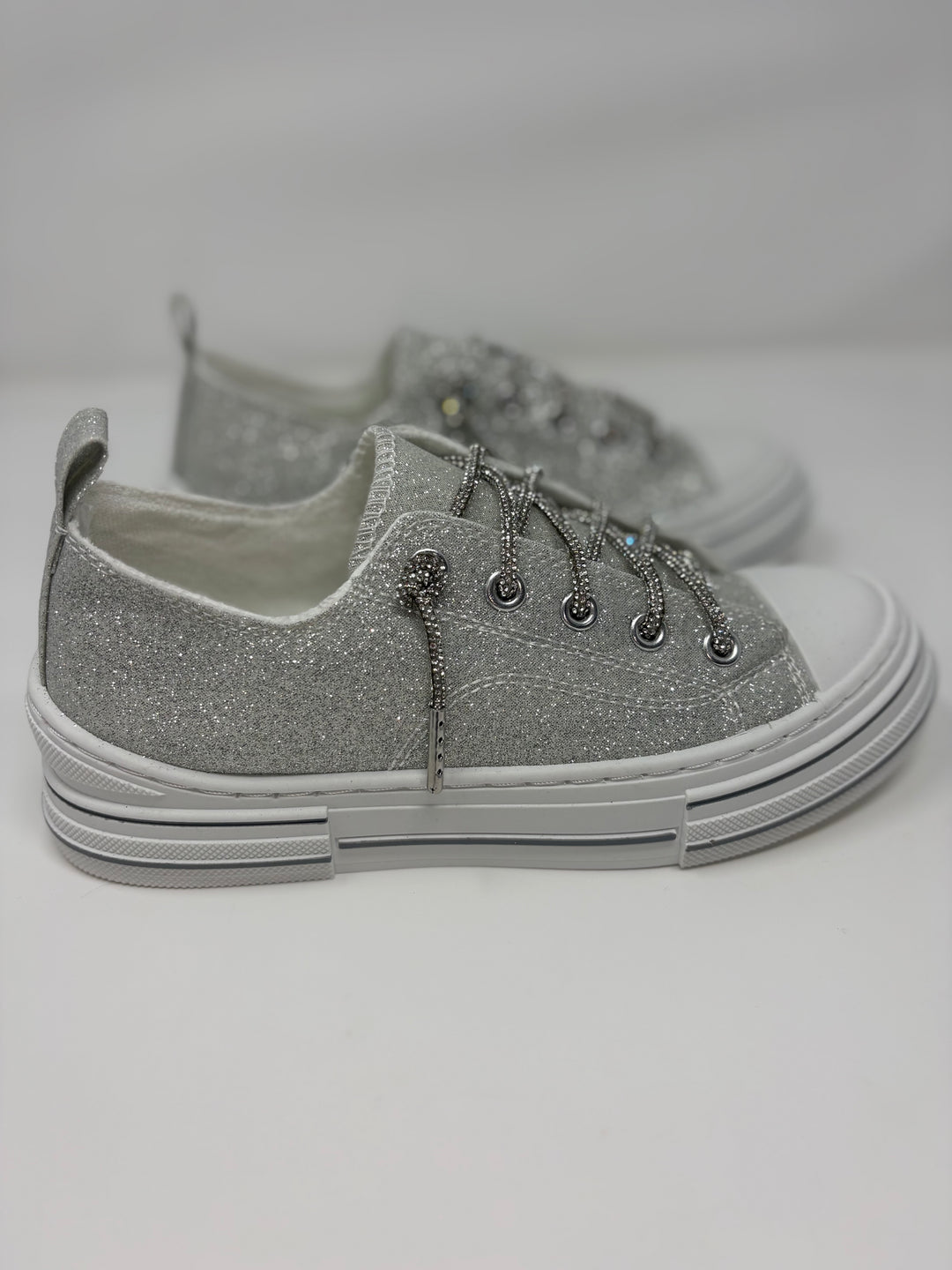 Very G Silver Aman Sparkle Sneakers