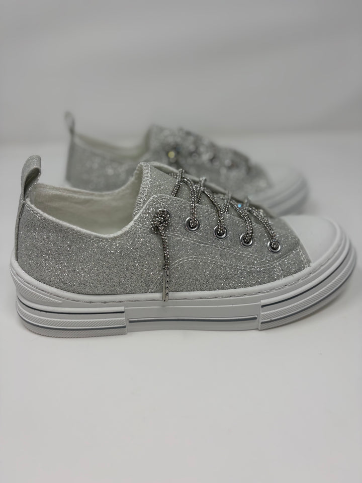 Very G Silver Aman Sparkle Sneakers