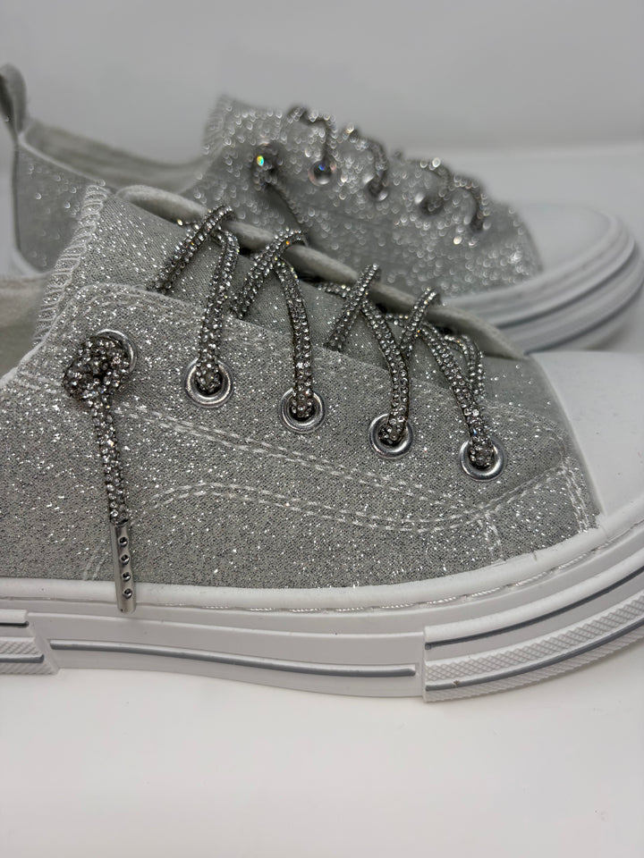 Very G Silver Aman Sparkle Sneakers