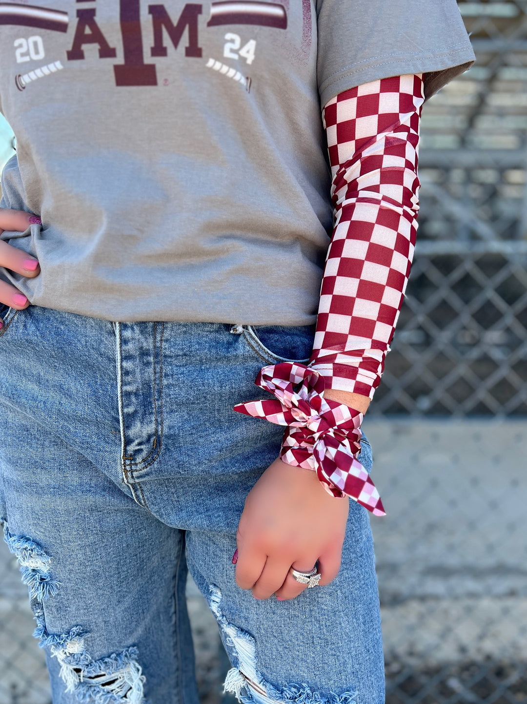 Sterling Kreek Pep Rally Maroon Mesh Top | gussieduponline