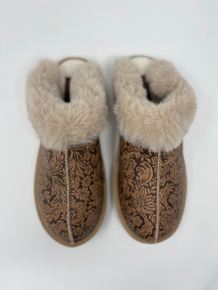 Very G Lolly Nude Tooled Slippers