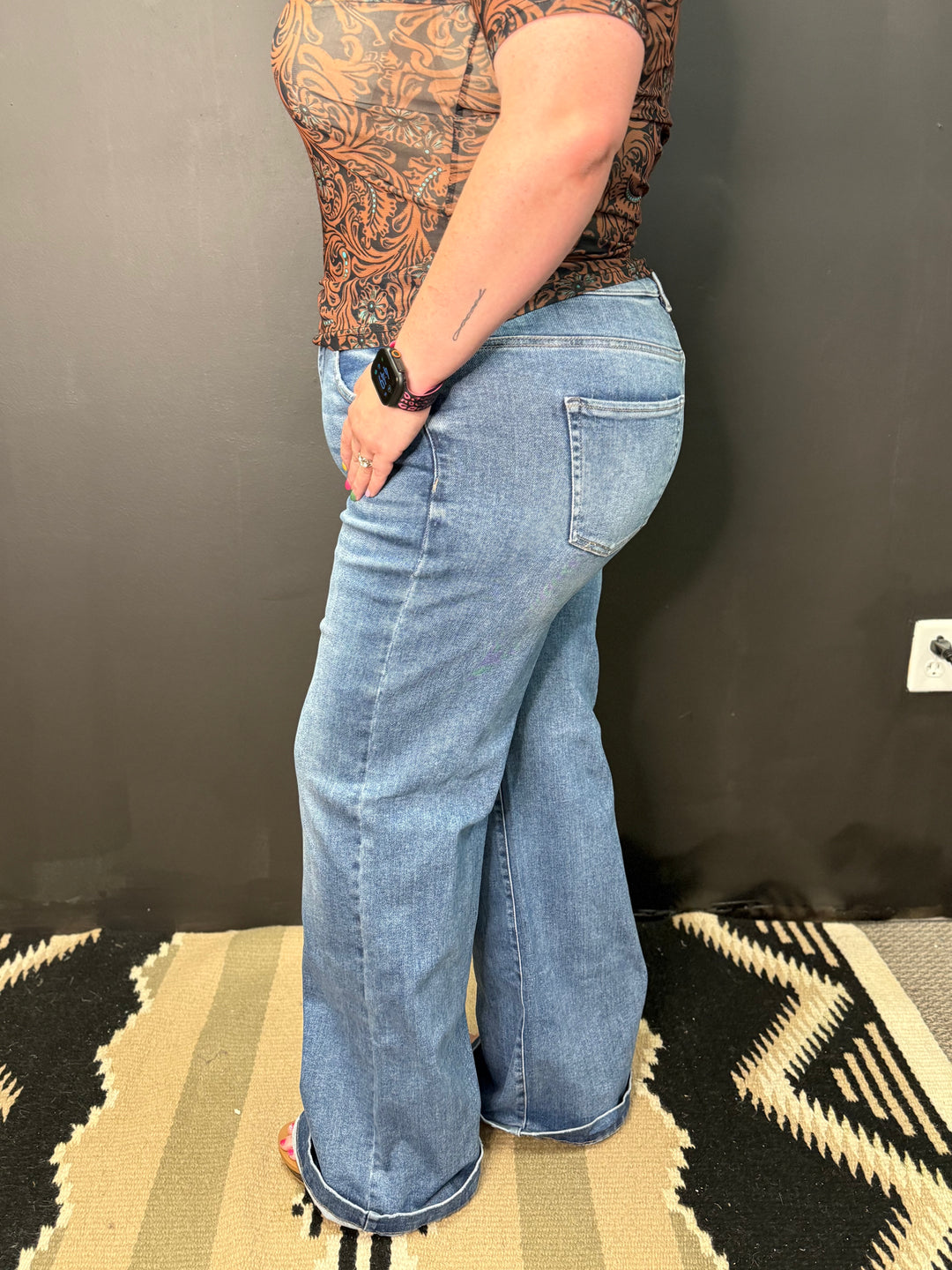 PLUS TC High Rise MW Wide Leg Jeans