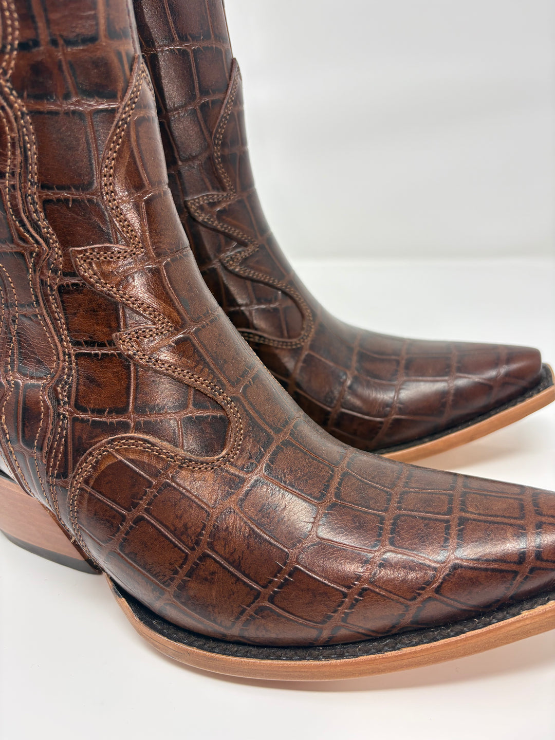 Ariat Women's Jade Luxe Espresso Croc Booties