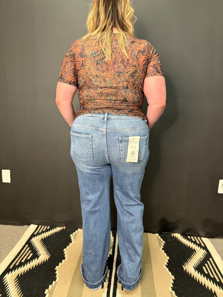 PLUS TC High Rise MW Wide Leg Jeans