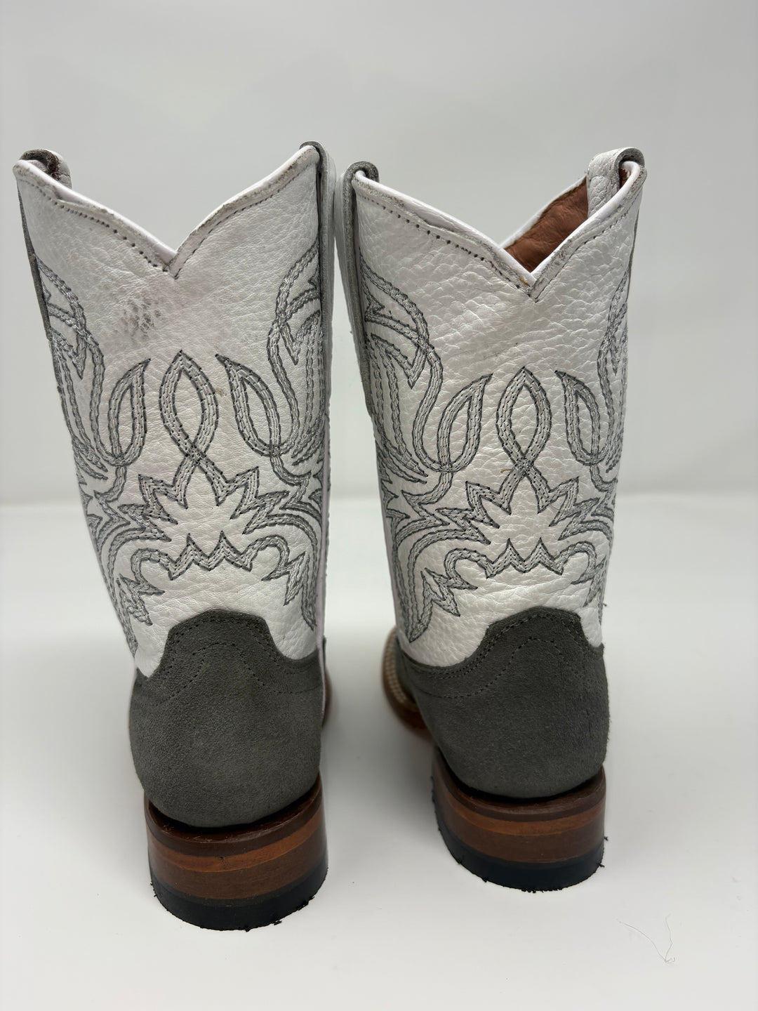 KIDS Tanner Mark Grey Suede w/ White Tops