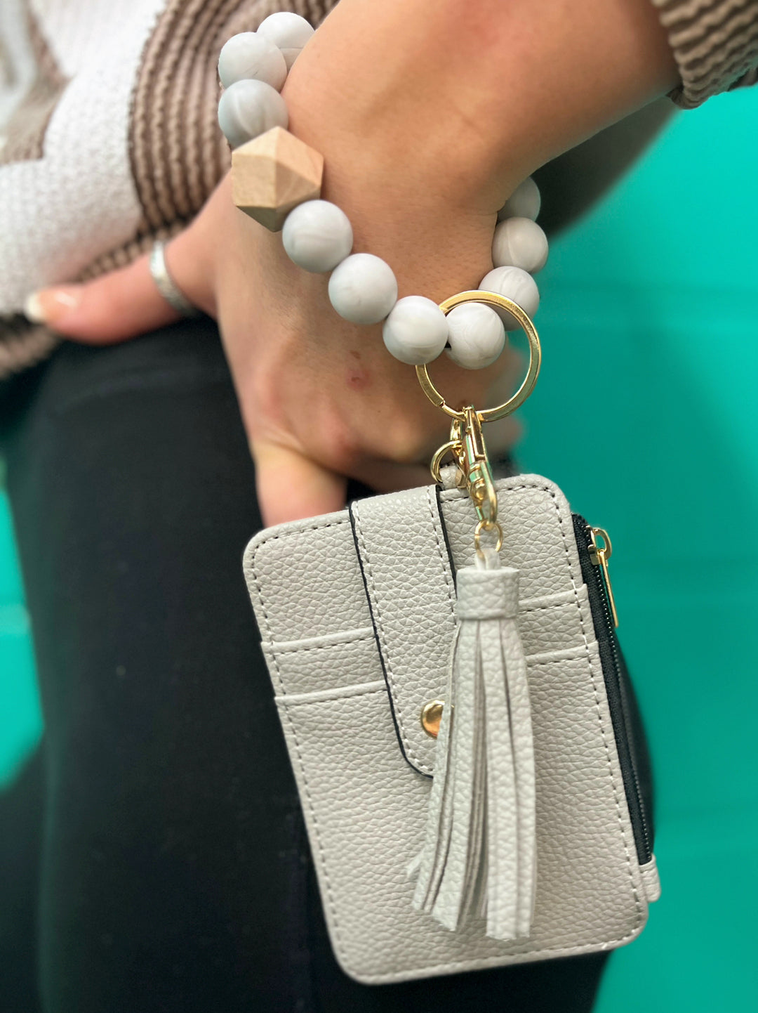 Bracelet Card Holder Wristlet Keychain - 8 Colors Available | gussieduponline