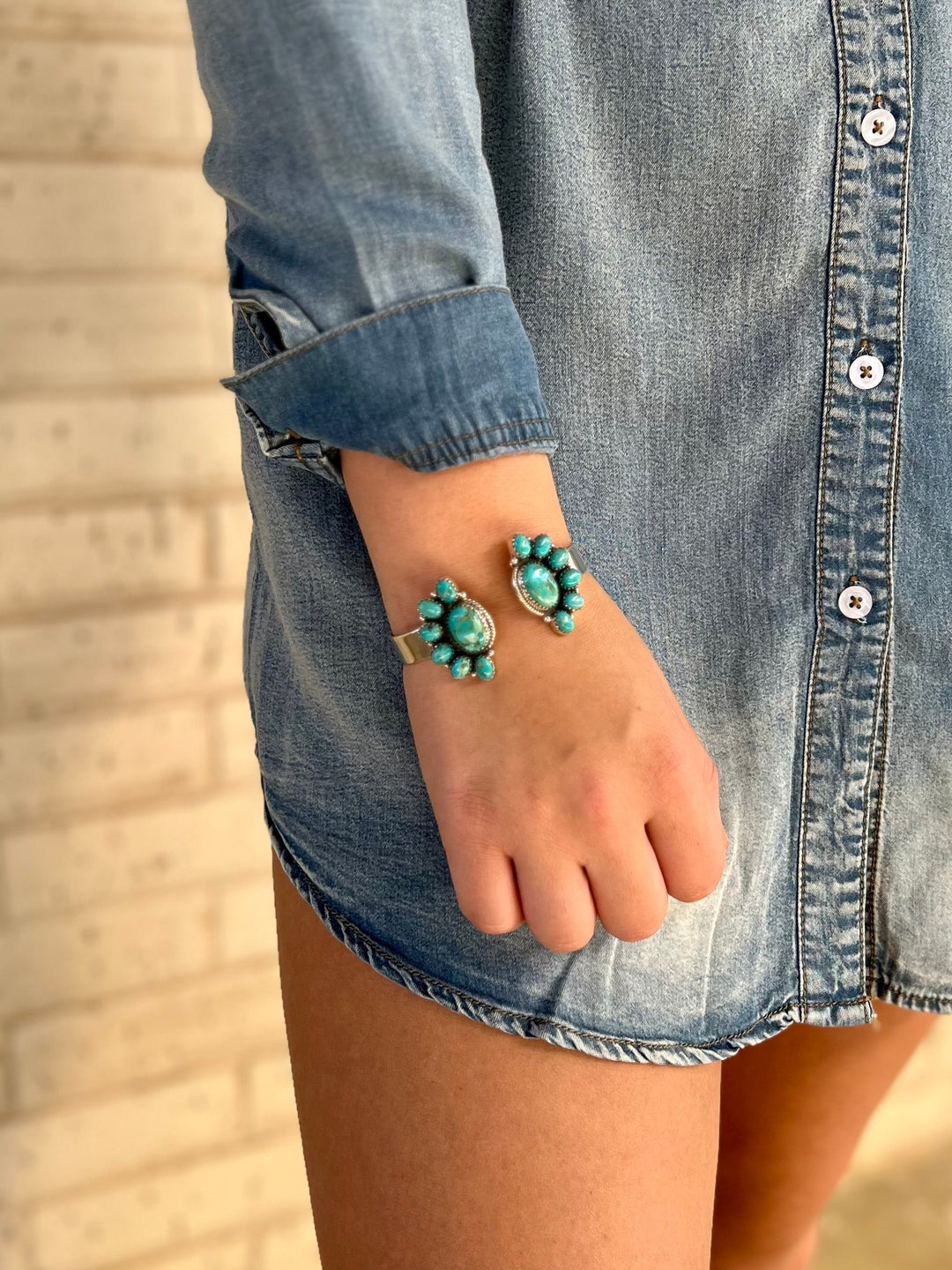 7 To Heaven Turquoise Cuff Bracelet | gussieduponline
