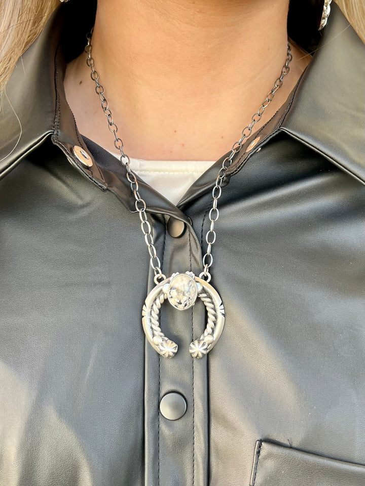 Hozho Natasha Navajo Sterling Silver Necklace | gussieduponline