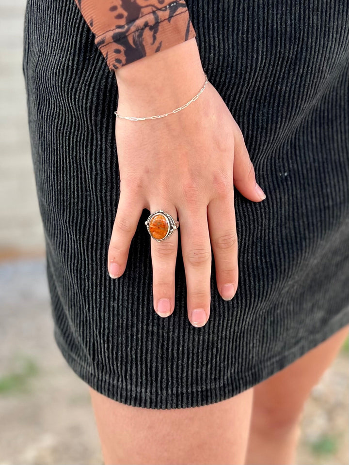 Western Sunset Navajo Sterling Silver Ring | gussieduponline