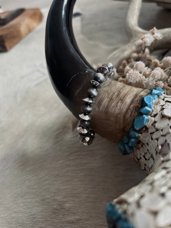 Navajo & Disc Bead Stretch Bracelet
