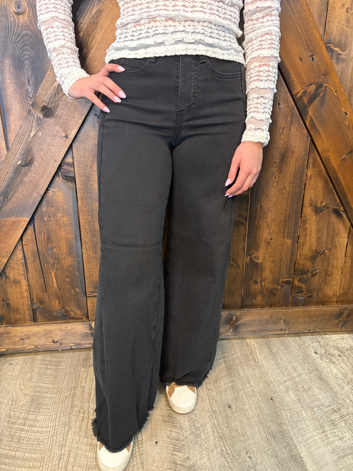 Risen Tummy Control High Rise Palazzo Leg Jeans