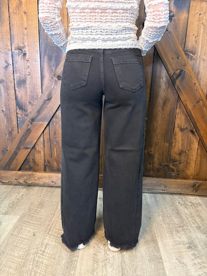 Risen Tummy Control High Rise Palazzo Leg Jeans