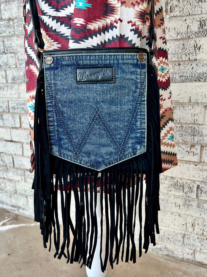 The Original Wrangler Pocket Black Crossbody | gussieduponline