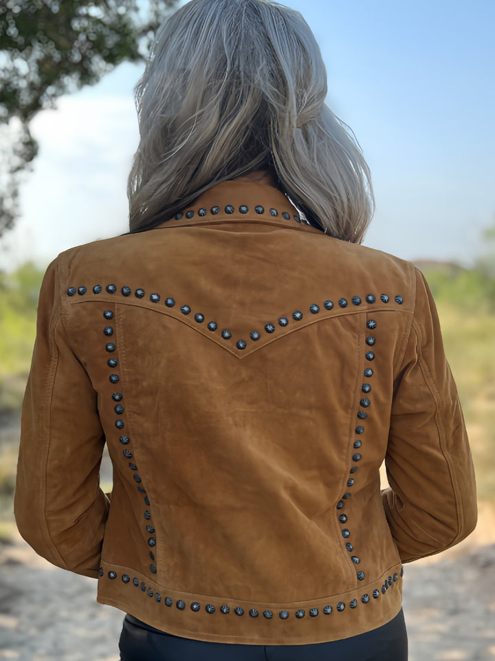 It's Getting Dangerous Studded Leather Jacket - Mustard | gussieduponline