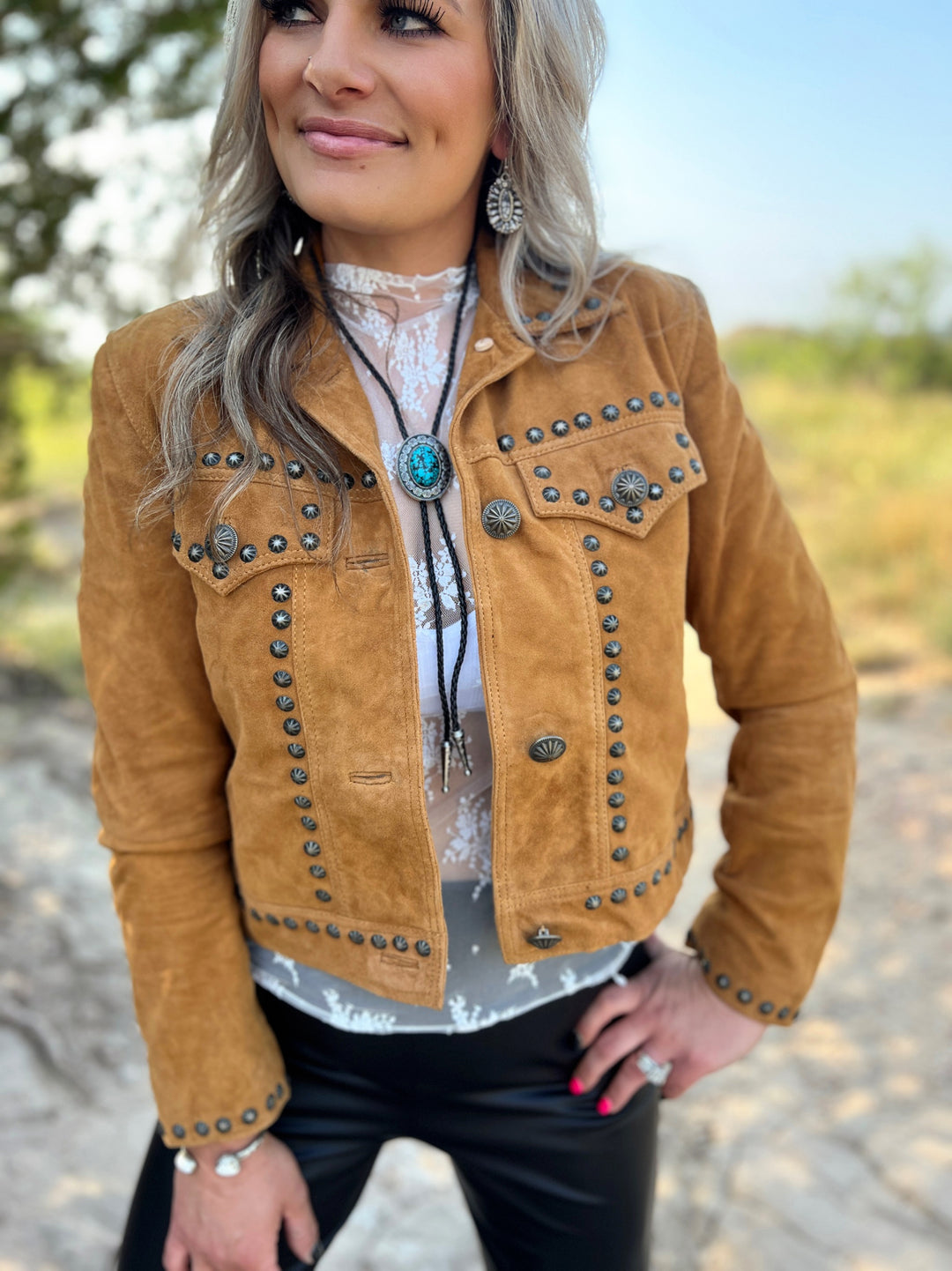 It's Getting Dangerous Studded Leather Jacket - Mustard | gussieduponline