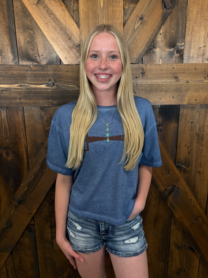 Blue Horse Bit Western Graphic Tee