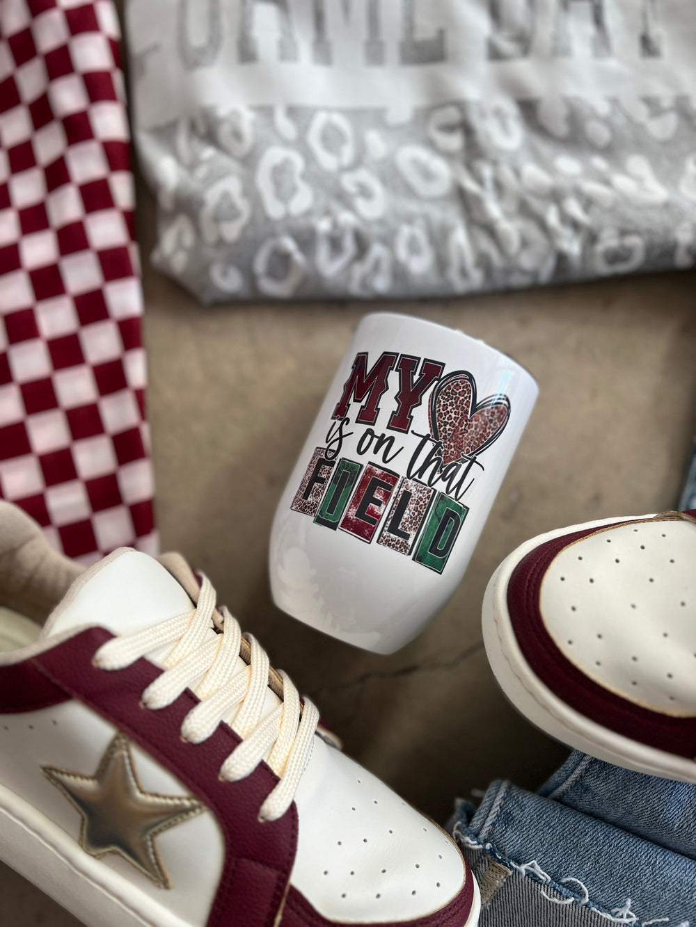 My Heart Is On That Field 12 oz. Cup | gussieduponline