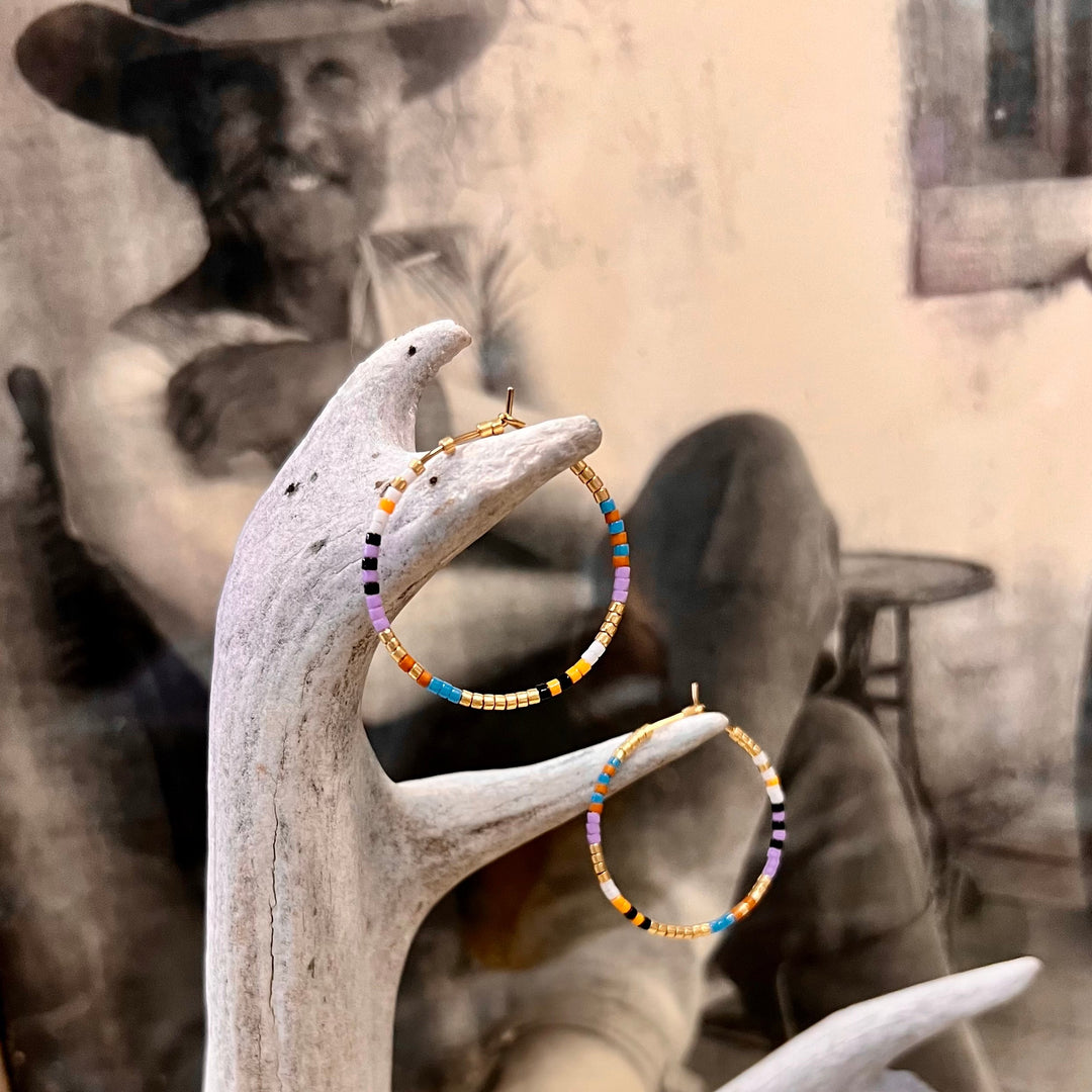 Pastel Seed Bead Hoops | gussieduponline