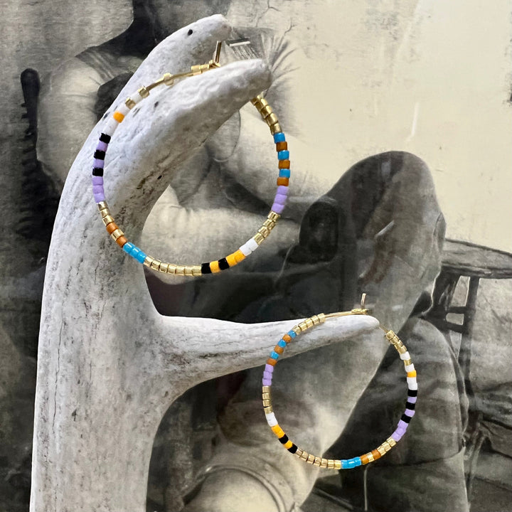 Pastel Seed Bead Hoops | gussieduponline