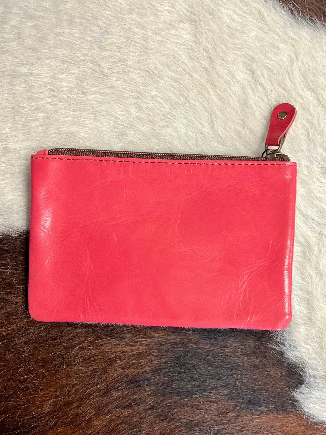 Vance Triple Zip Leather Coin Pouch -3 colors | gussieduponline