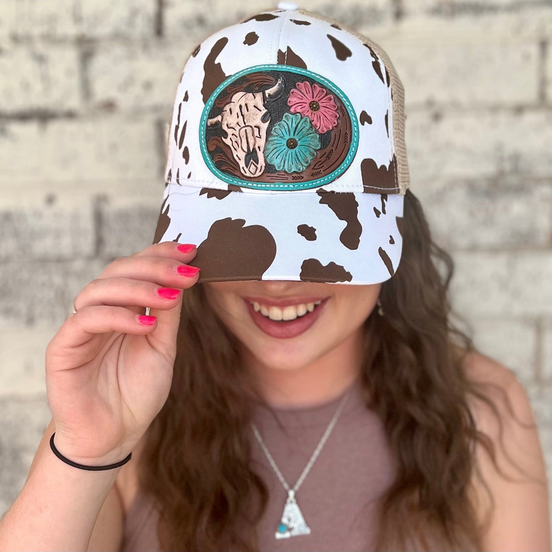 Myra Tooled Leather Ball Caps | gussieduponline