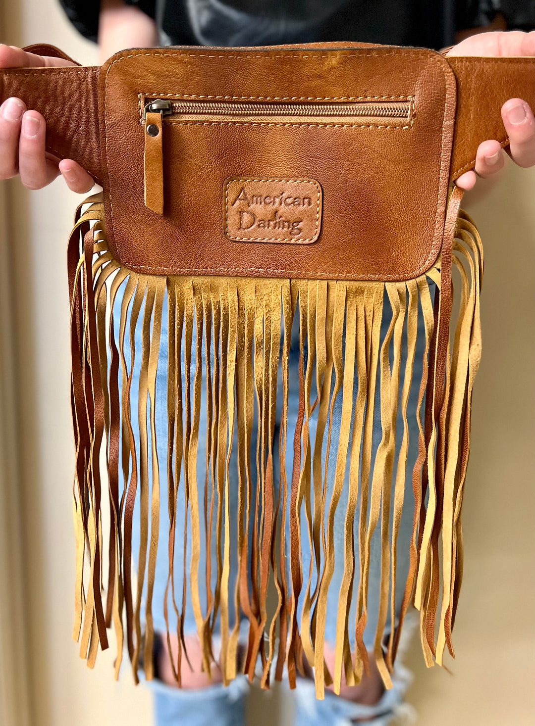 Darling Bull Tooled Front Sling Bag | gussieduponline