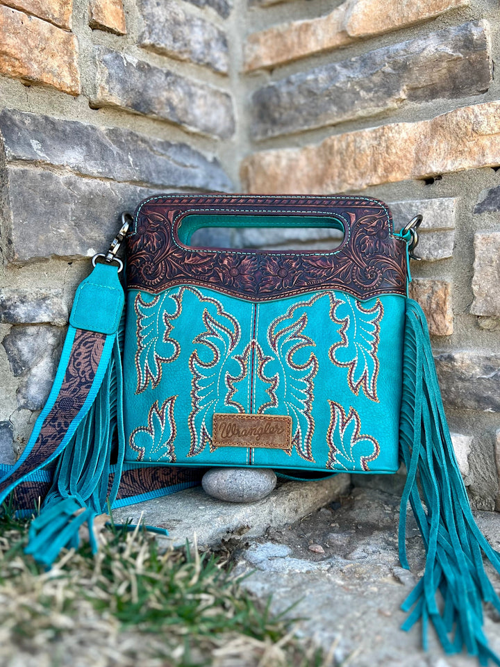 Montana West Embroidered Fringe Boot Bag- 2 Colors | gussieduponline