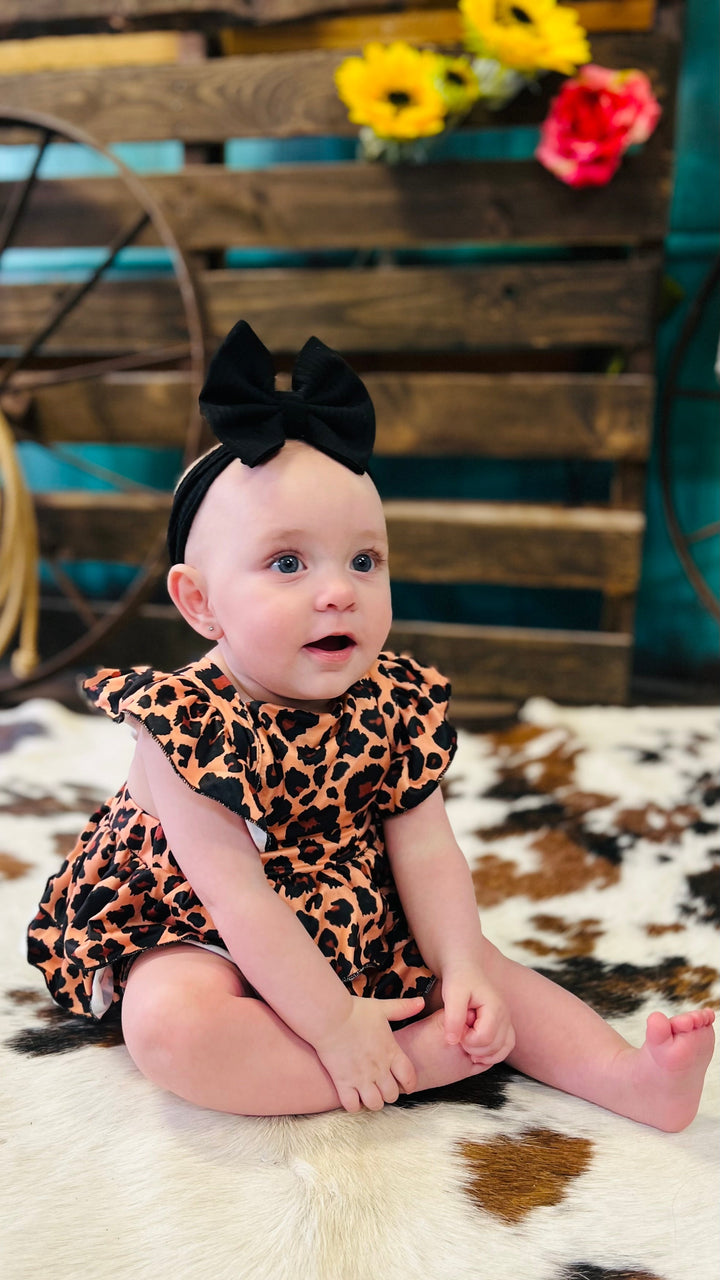 Baby Leopard Onsie Dress | gussieduponline