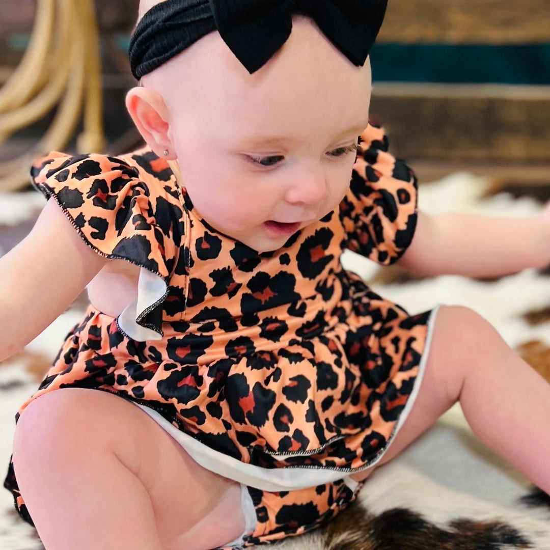 Baby Leopard Onsie Dress | gussieduponline