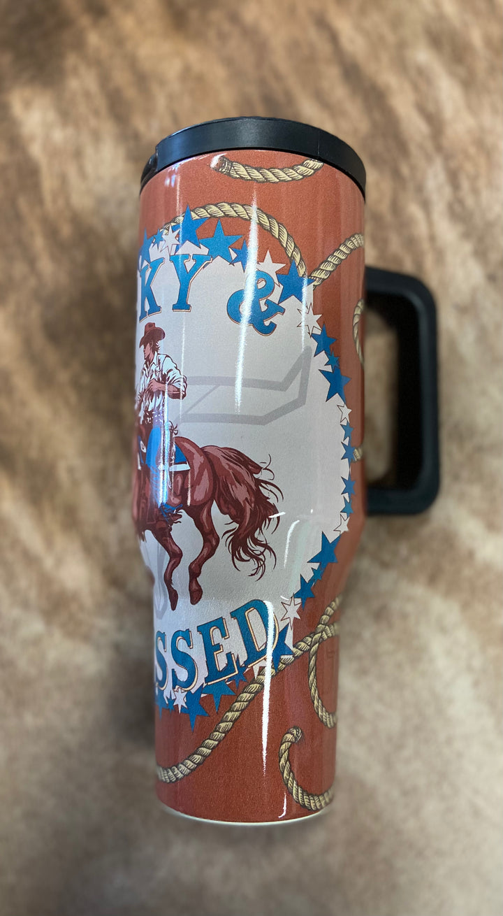 L&B Western Design 40oz Flip Straw Tumbler- 10 Designs