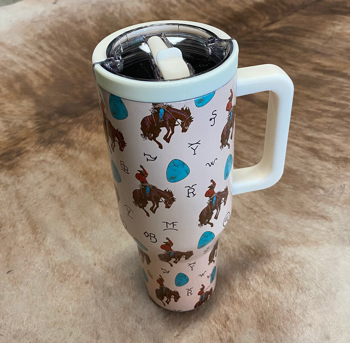 L&B Western Design 40oz Flip Straw Tumbler- 10 Designs