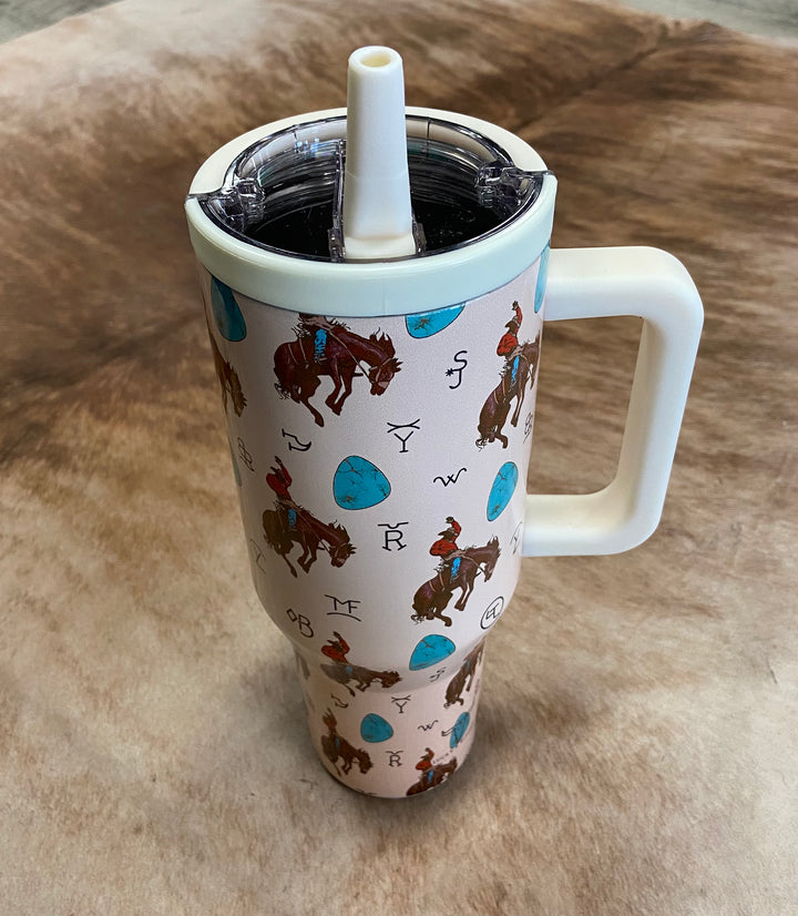 L&B Western Design 40oz Flip Straw Tumbler- 10 Designs