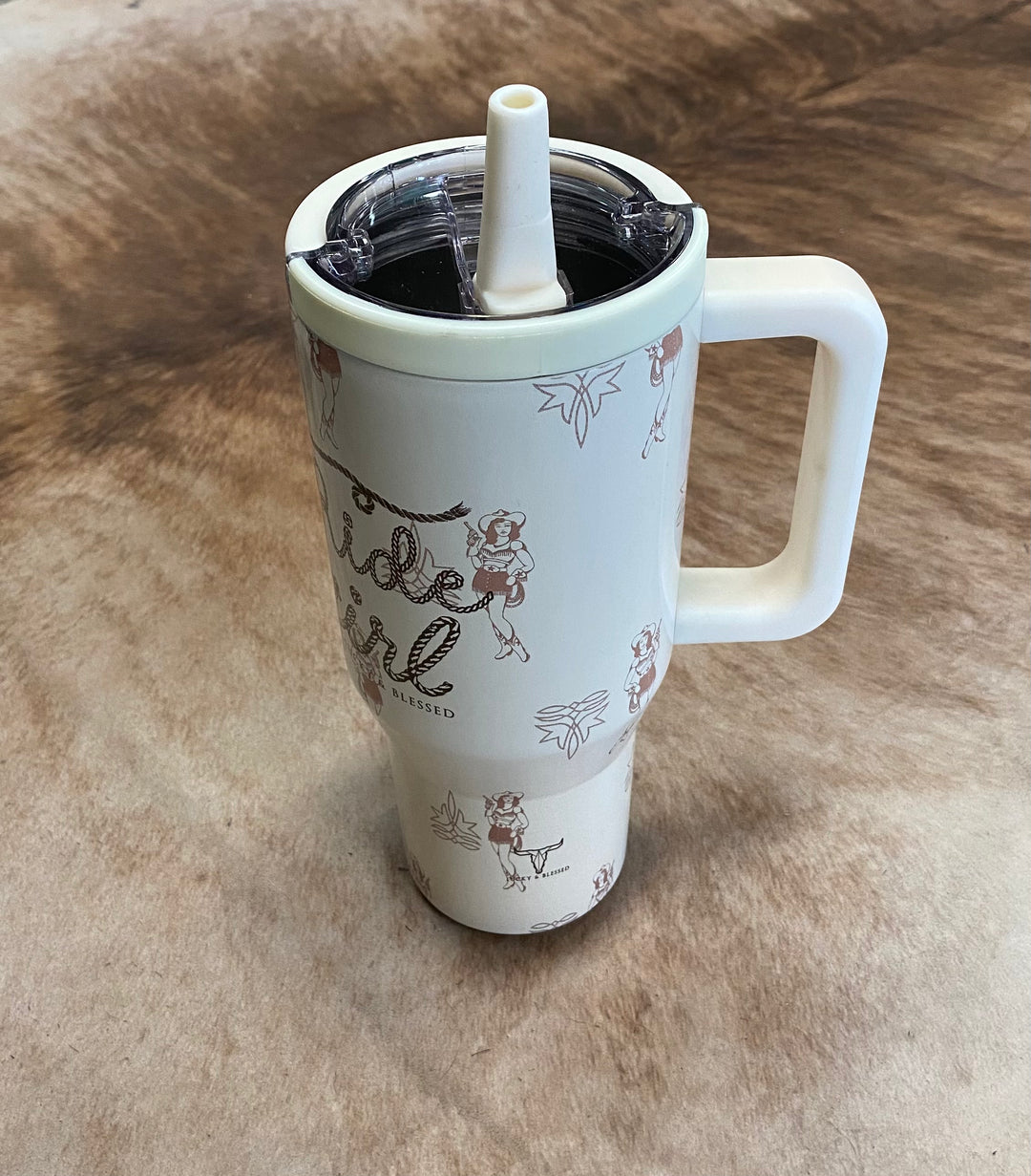 L&B Western Design 30oz. Flip Straw Tumbler- 5 Designs