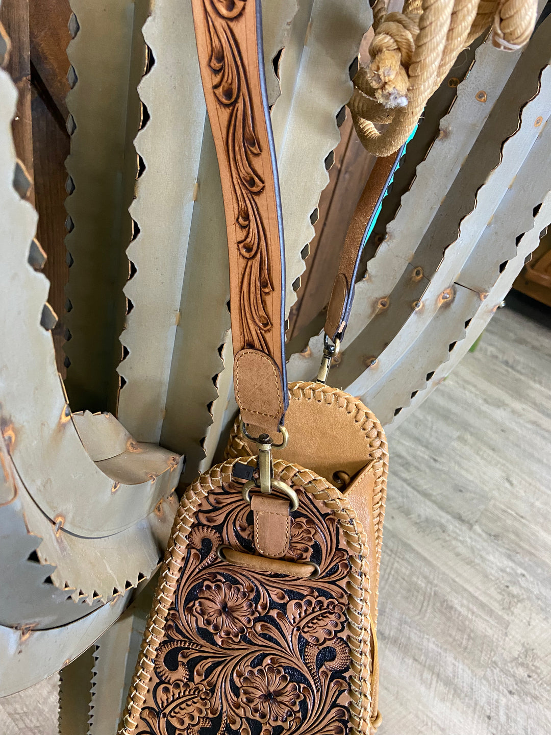 American Darling Bucket Hand Tooled Genuine Western Bag