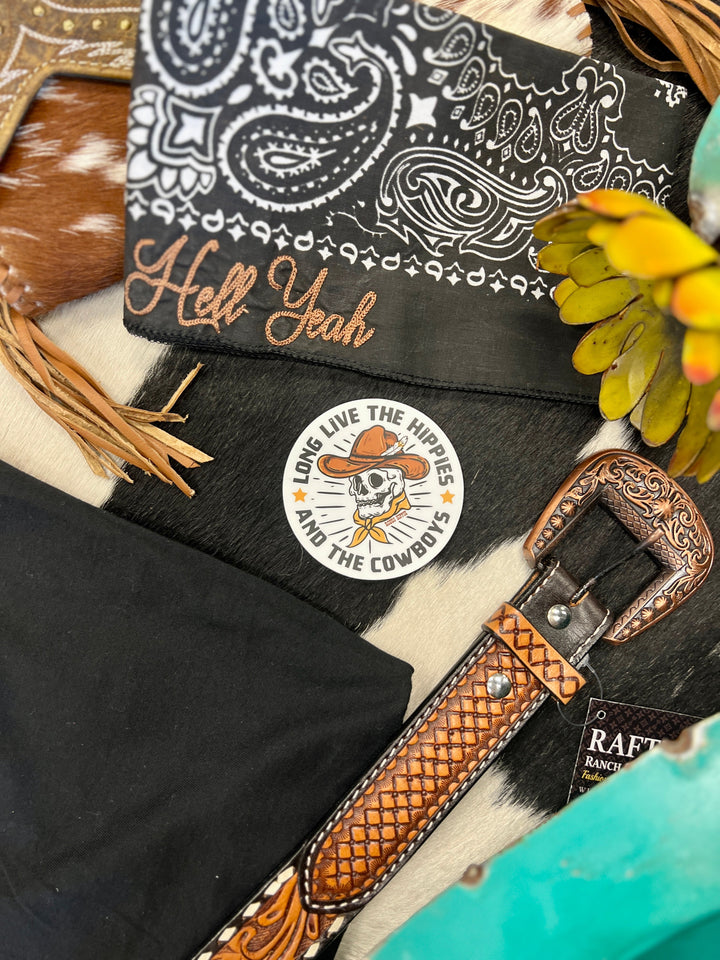 Hippies & Cowboys Sticker | gussieduponline